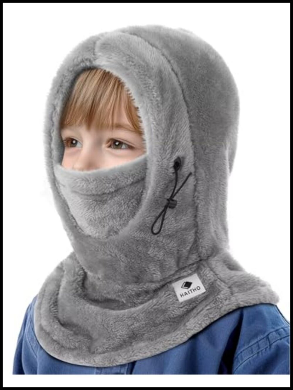 Kids Fleece Balaclava Ski Mask Winter Neck Gaiter Hat